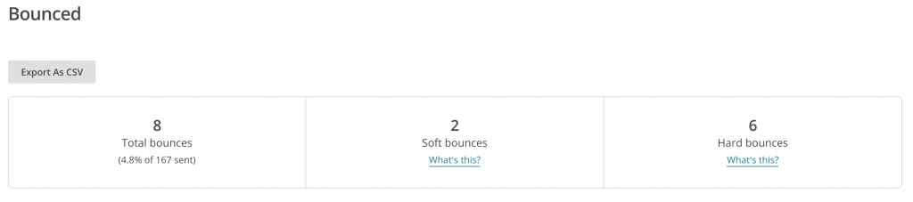 Rebondissement de courriel (Hard Bounce) - Mailchimp