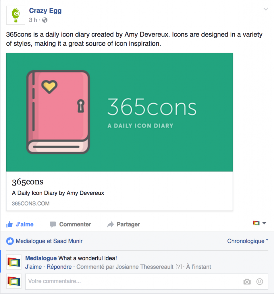 Marketing web et Facebook : Promotion d'une page Facebook d'entreprise - Page Facebook de Crazy Egg Marketing web et Facebook : Promotion d'une page Facebook d'entreprise - Page Facebook de Crazy Egg