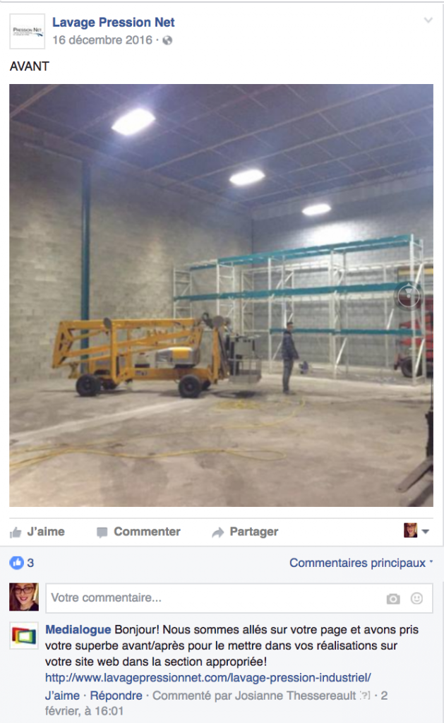 Marketing web et Facebook : Promotion d'une page Facebook d'entreprise