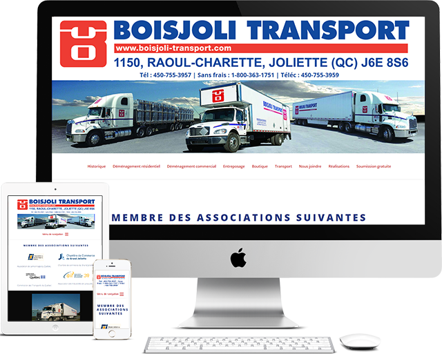 Démo Boisjoli-Transport (Conception de site web) - Medialogue