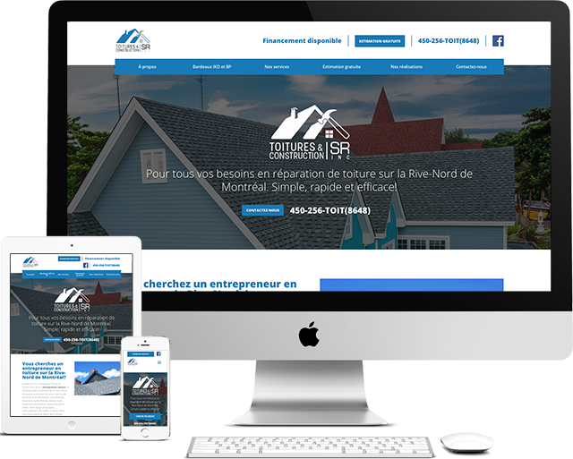 Toitures et Constructions SR (Conception de site web) - Medialogue