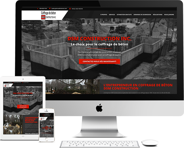 DSM Construction Portfolio (conception de site web)- medialogue