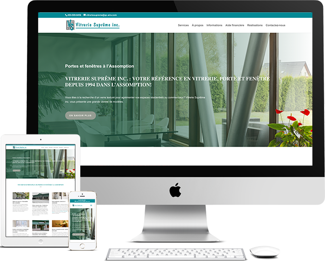 Vitrerie Suprême Portfolio (conception de site web)- medialogue