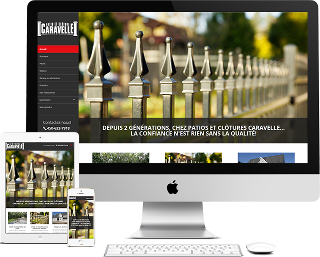 Patios et Clôtures Caravelle Portfolio (conception de site web)- medialogue
