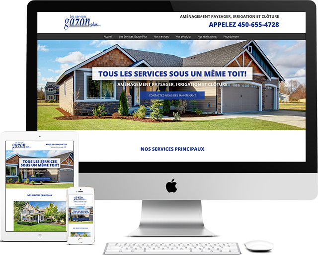services gazon plus Portfolio (conception de site web)- medialogue