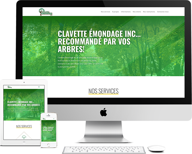 Clavette Émondage Portfolio (conception de site web)- medialogue
