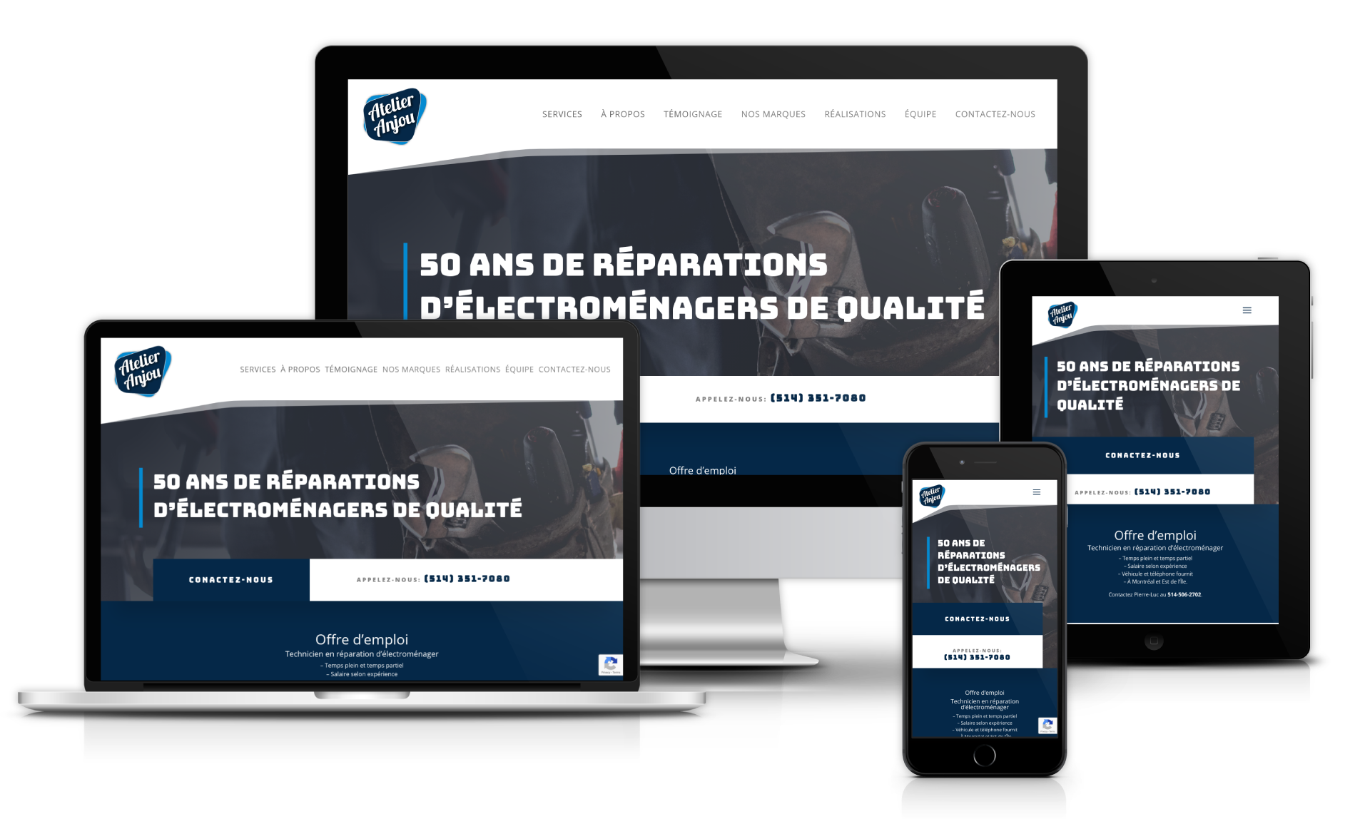 Portfolio Atelier Anjou - Medialogue (Conception de sites web à Montréal)