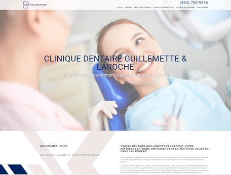 Clinique Dentaire Guillemette & Laroche - Conception de Site web Medialogue