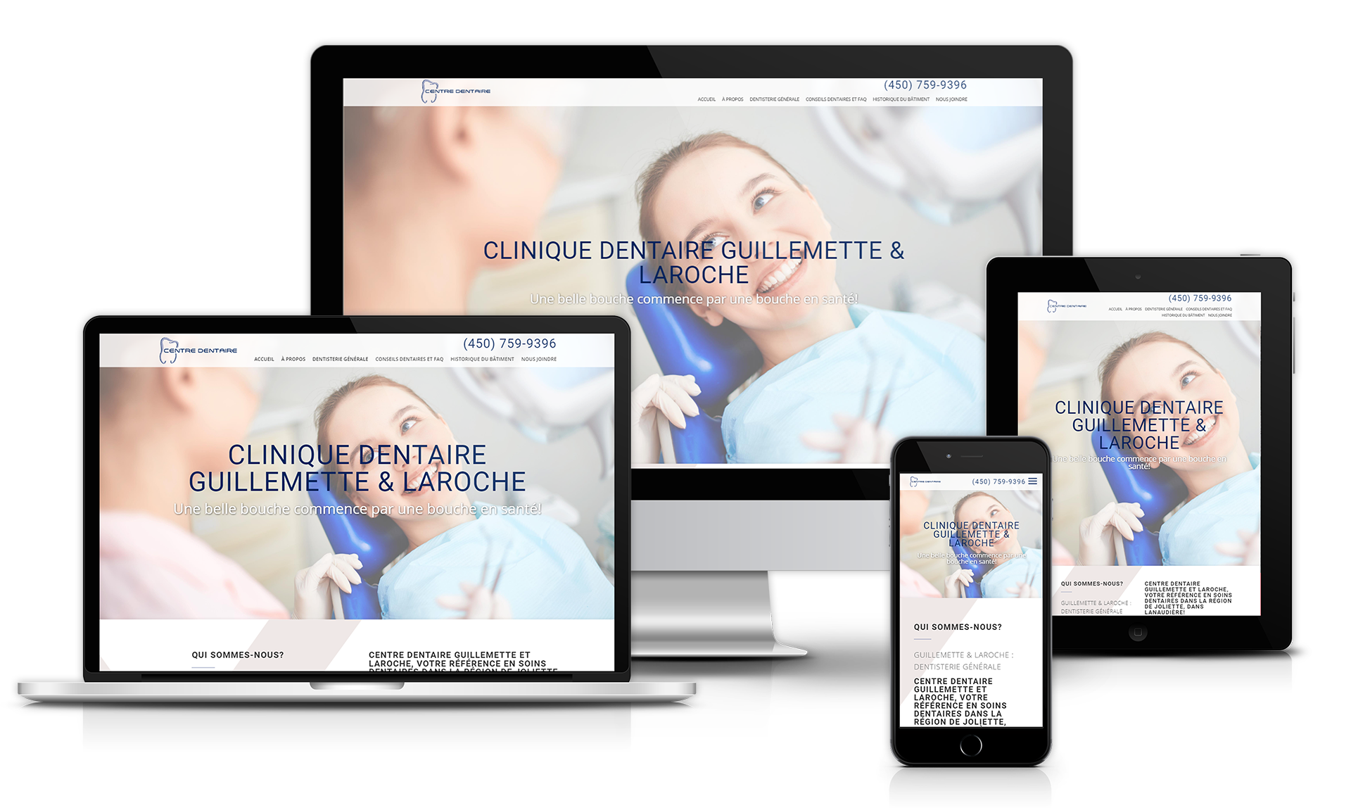 Clinique Dentaire Guillemette & Laroche - Conception de Site web Medialogue