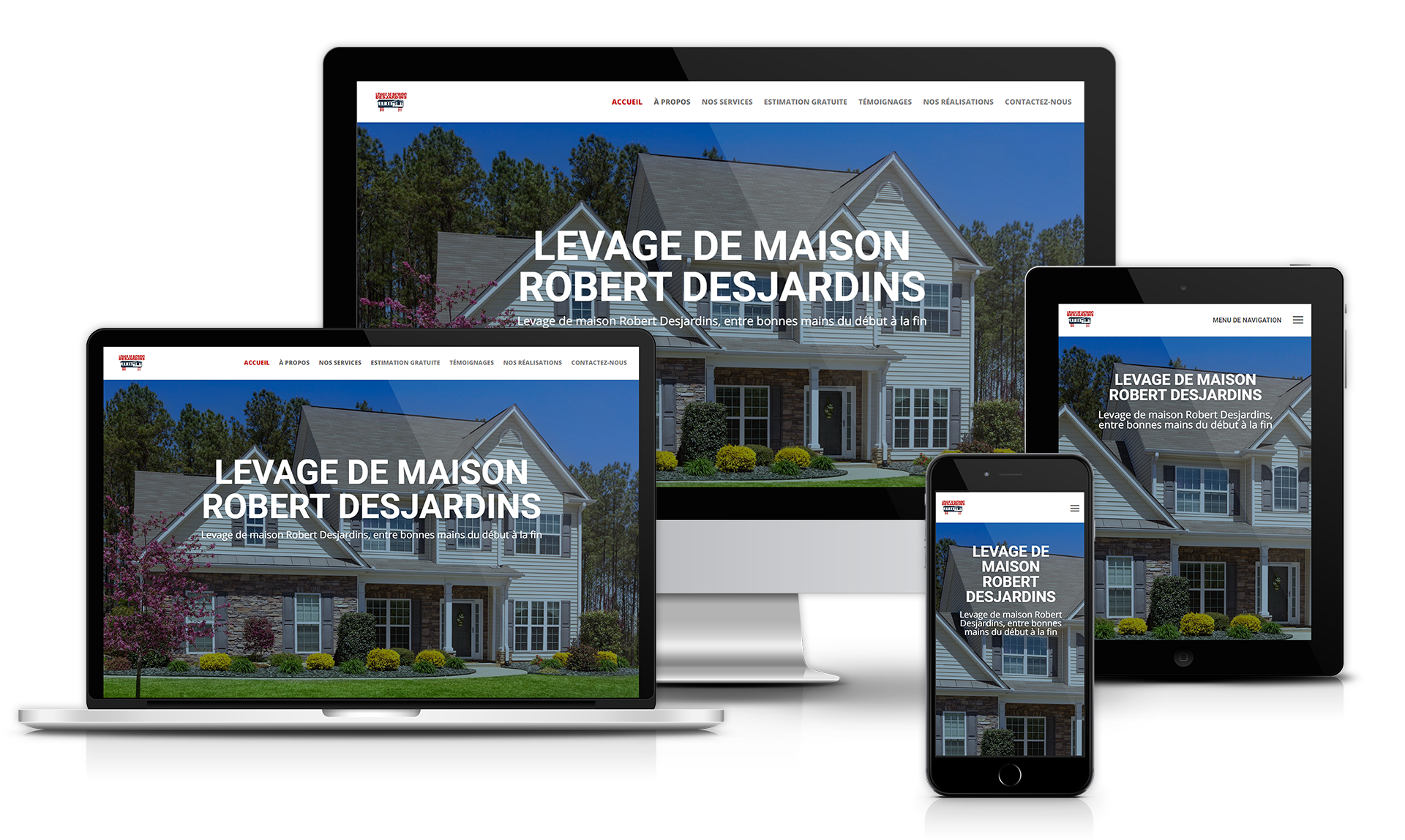 Levage de maison Robert Desjardins - Medialogue Conception de site web