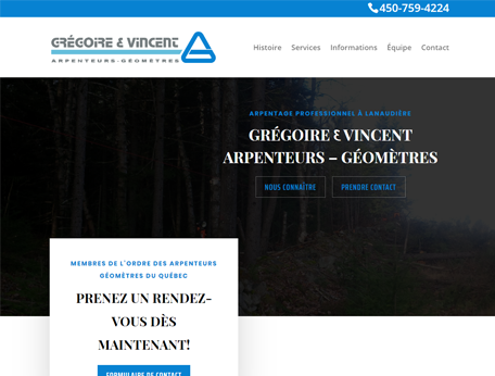 Grégoire et Vincent Arpenteurs – Géomètres