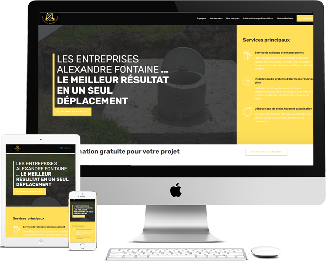 Les Entreprise Alexandre Fontaine - Agence web Medialogue conception de site wordpress a Montreal