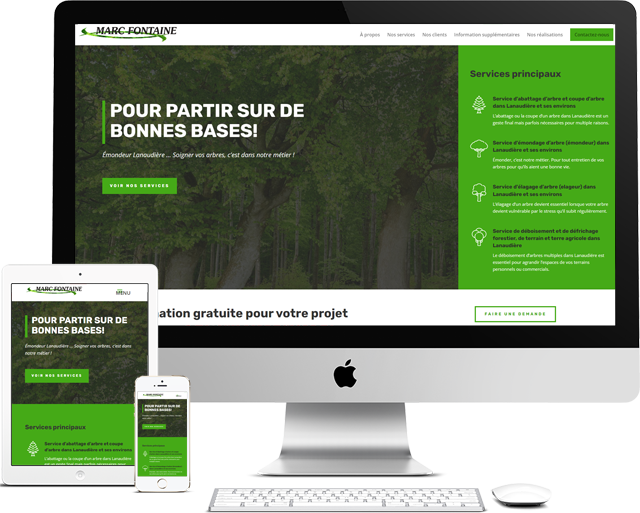 Les Entreprise Marc Fontaine - Agence web Medialogue conception de site wordpress a Montreal