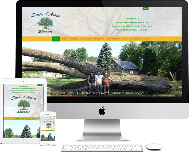 Services Arbres Stephane com - Agence web Medialogue conception de site wordpress a Montreal