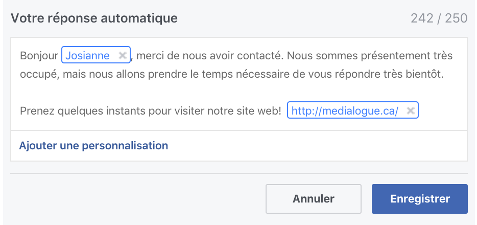 Offrir un service professionnel sur Facebook - Medialogue