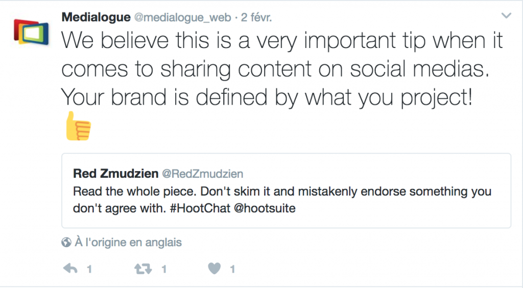 Promotion d'une page Facebook d'entreprise - Page Twitter de Hootsuite Promotion d'une page Facebook d'entreprise - Page Twitter de Hootsuite