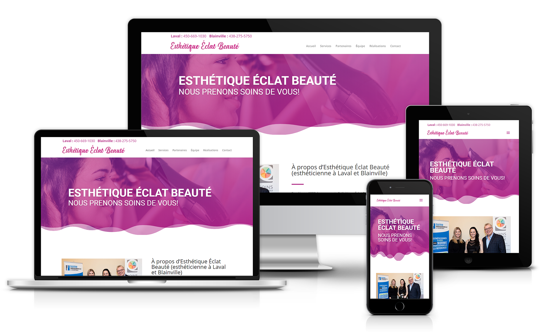 Esthétique Éclat Beauté - Medialogue Conception de site web
